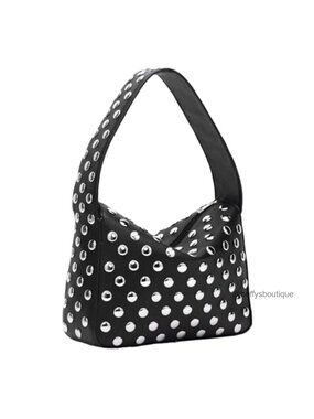 Studded Y2K Shoulder Bag Punk Small Shouder Purse Vegan Leather Handbag